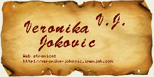 Veronika Joković vizit kartica